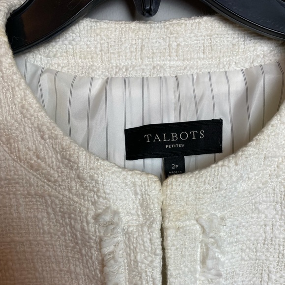 Talbots White Blazer with Sleeve Detailing - Picture 4 of 7